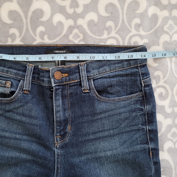 Forever 21 jeans, Dark denim, fading Skinny ripped Size 27, high-waisted - Picture 9 of 11